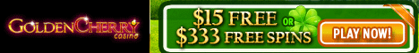Golden Cherry casino $15 no deposit bonus or $333 free spins StPatricksGC_468x60