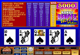 Deuce wild video poker