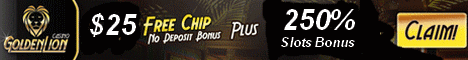 Golden Lion Casino $50 No Deposit Bonus  + Bonus 20 October Golden12